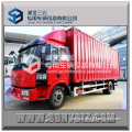 FAW 4x2 cargo van truck with hydraulic tail lift